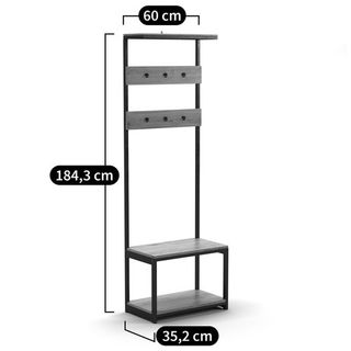 Mueble entrada perchero banco
