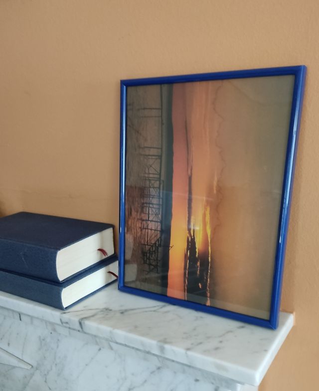 Cornice portafoto da parete blu 24x30