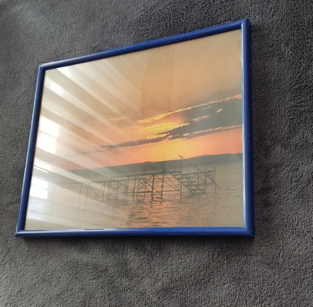 Cornice portafoto da parete blu 24x30