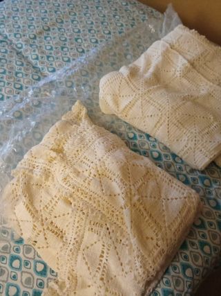 Colcha tejida a  crochet   de. Cama 135