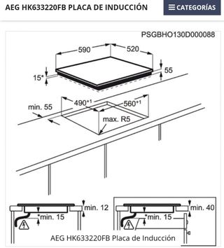 AEG Placa Induccion HK633220FB