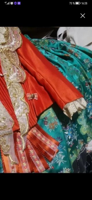 Traje de fallera niña con zapatos