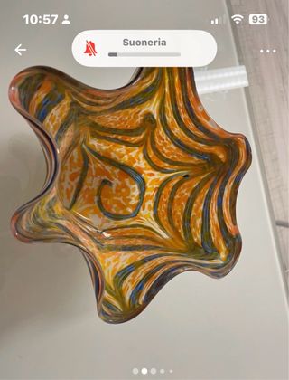 Vaso a fazzoletto Murano
