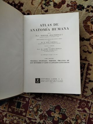 3 tomos atlas de anatomía humana