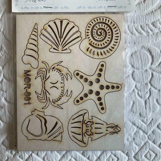 Die cut in legno tema marino