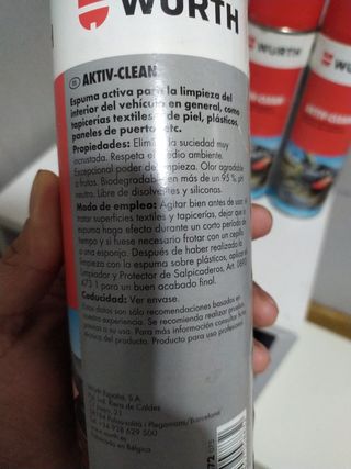 Espuma de limpieza coche