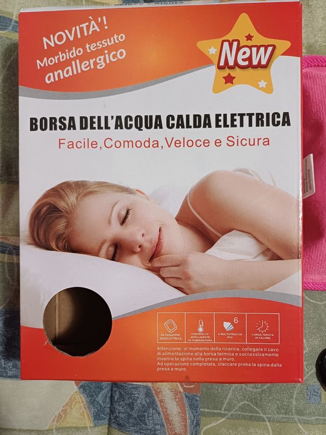 Borsa dell'acqua calda elettrica rosa