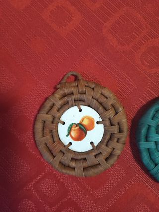 Set 3 quadretti tondi "frutta"