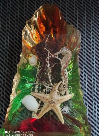 Molde resina y casa decorativa flor sec