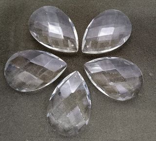 Gocce in vetro sfaccettato per lampade