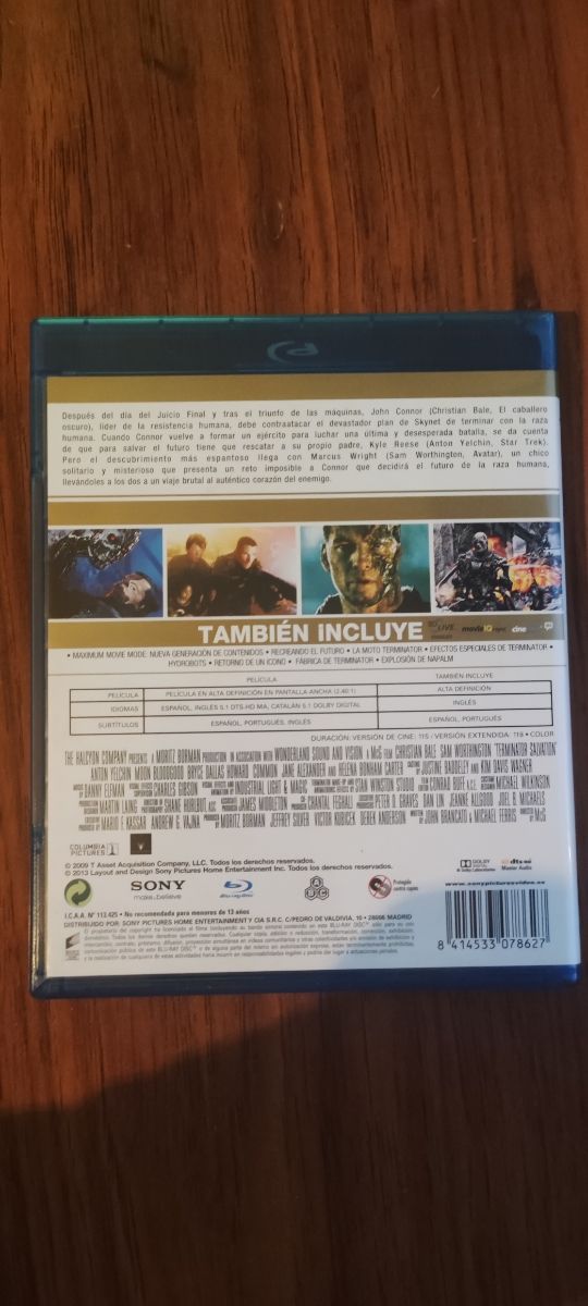 TERMINATOR SALVATION PELÍCULA BLU-RAY
