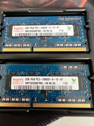 Memoria de portátil 4Gb (2x2Gb)