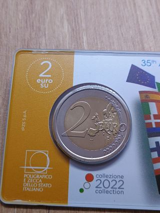 2euro Coincard Italia 2022. Erasmus