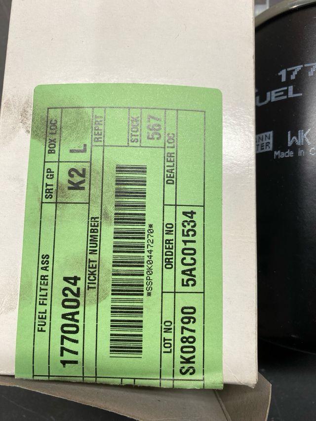 Filtro de combustible