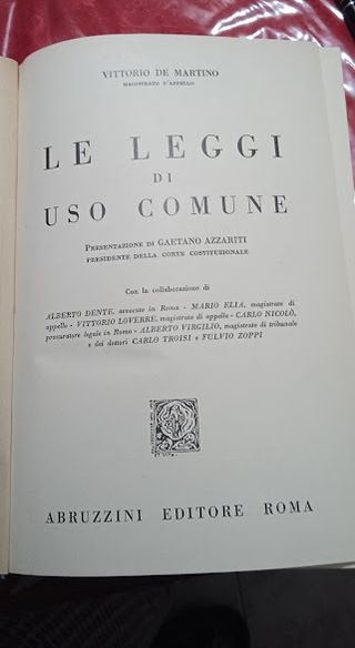 le leggi di uso comune M-P 1958