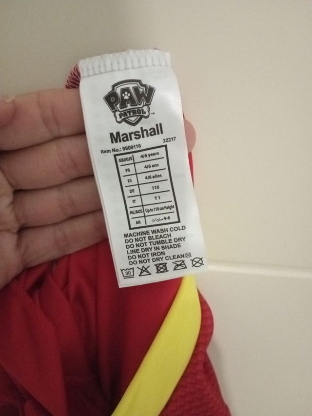 Disfraz Marshall patrulla canina