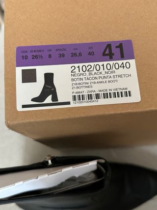 Botines tacón zara
