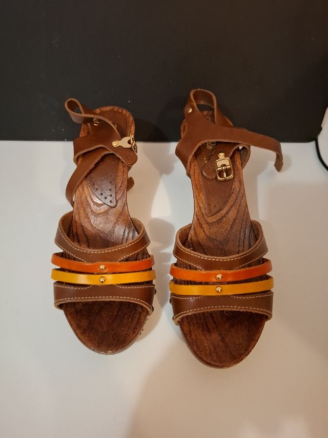 Sandali in pelle multicolor