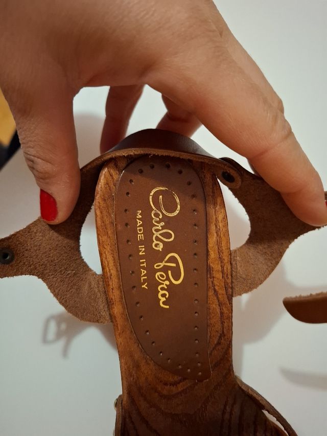 Sandali in pelle multicolor