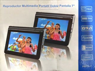 Reproductor multimedia coche doble pantalla