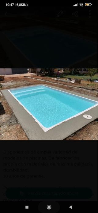 Piscina reforzada prefabricada poliéster