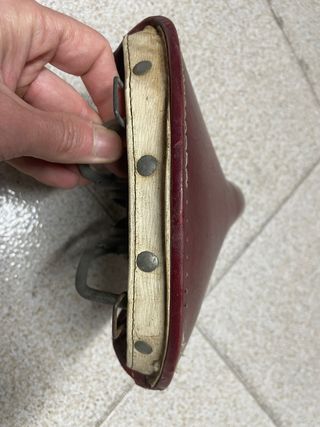 Sillín bicicleta cuero