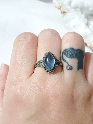 Anillo Plata con Aguamarina