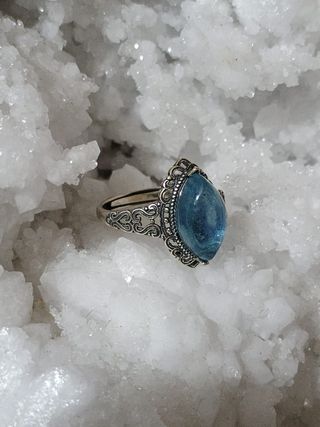 Anillo Plata con Aguamarina