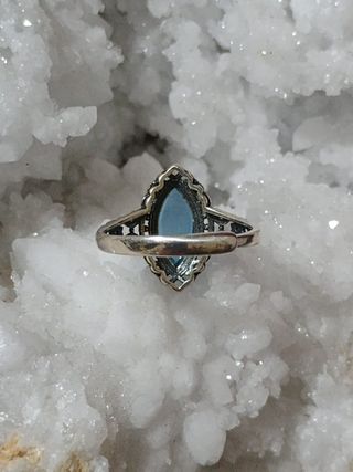 Anillo Plata con Aguamarina