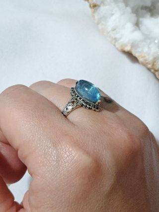 Anillo Plata con Aguamarina