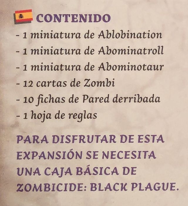 Zombicide black plague - Expansión abomination