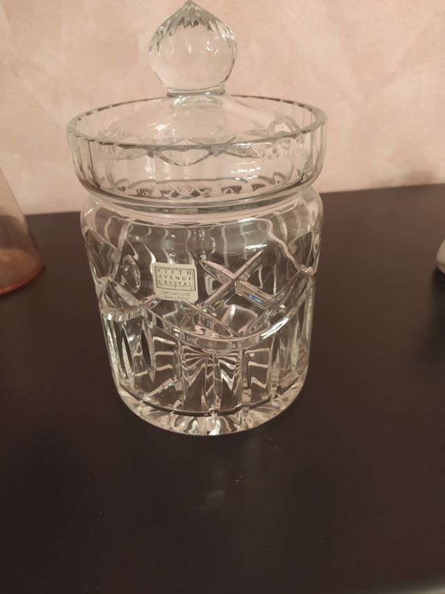 Porta biscotti in cristallo