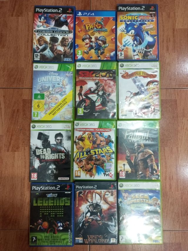 Juegos de Xbox 360 y ps2 nuevos sin uso