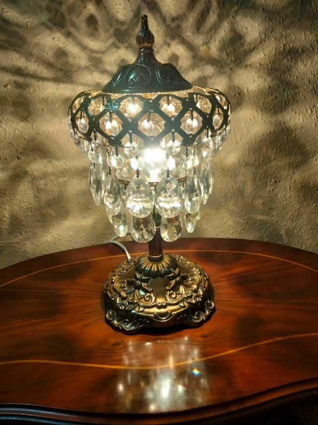 Magnifiche lampade in bronzo e cristallo stile Palazzo