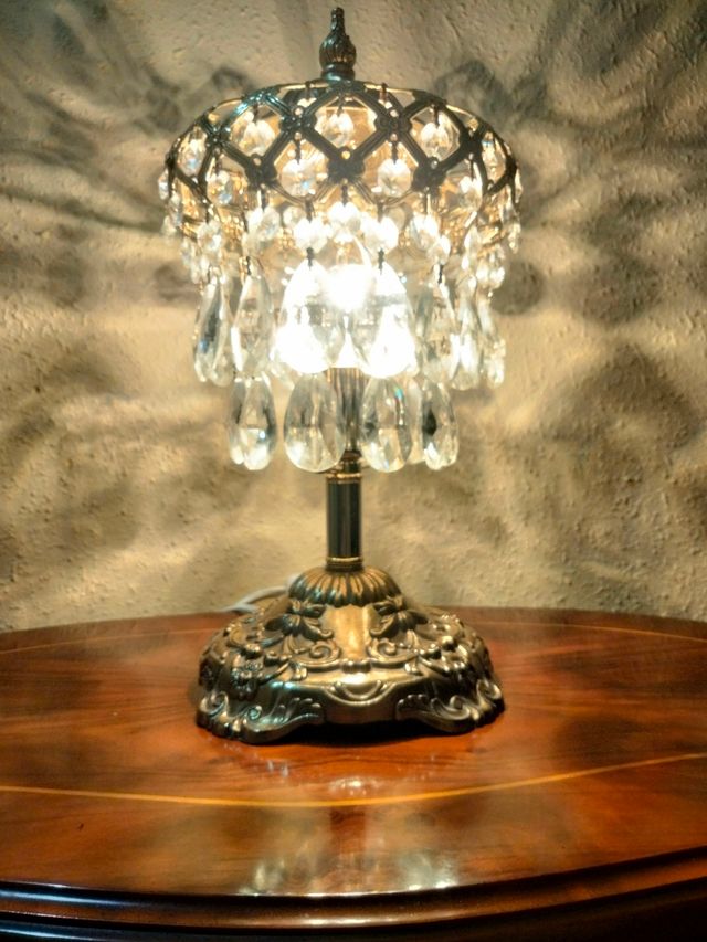 Magnifiche lampade in bronzo e cristallo stile Palazzo