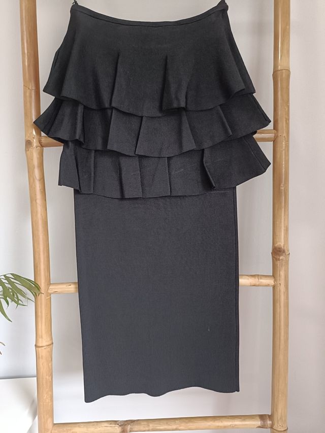 Vestido negro Zara bandu t.S elástico