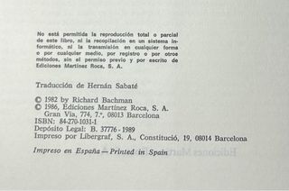 El fugitivo. Stephen King.