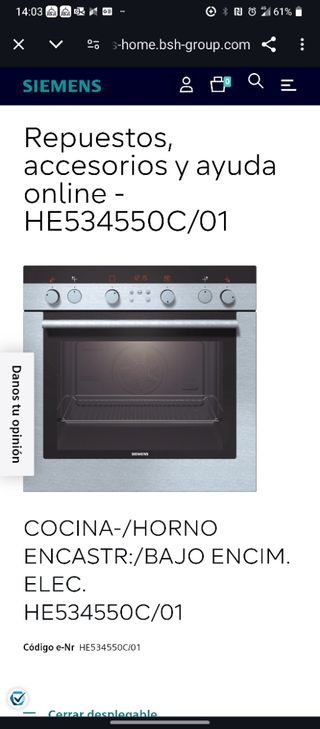 !SIEMENS GERMAN! Horno y vitroceramica !ELECTRICO!