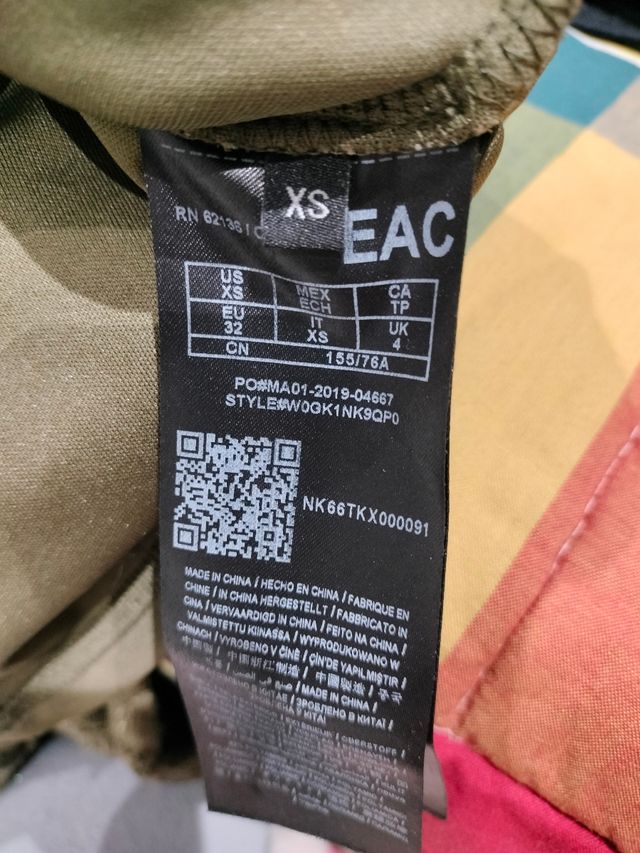 Vestido Guess largo verde hoja mujer xs