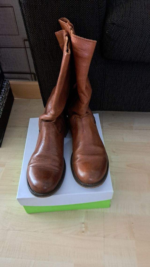 Stivali vitello- cuoio marroni