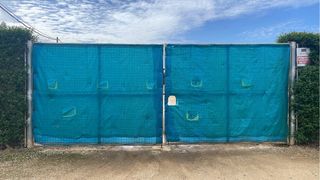 Puerta parcela malla galvanizada 4 x 2