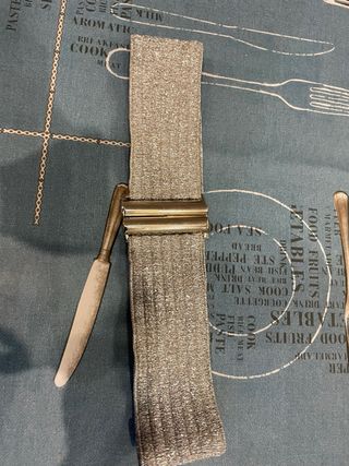 cintura elasticizzata argentata