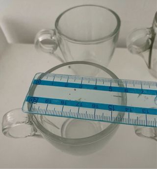 Set 4 maxi tazzine da caffe in vetro nuove