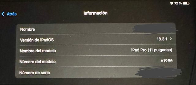 Ipad Pro 11” 2018 wifi 64GB