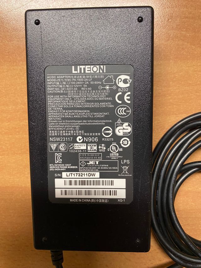 Carica batteria PC LITEON 12V 5A