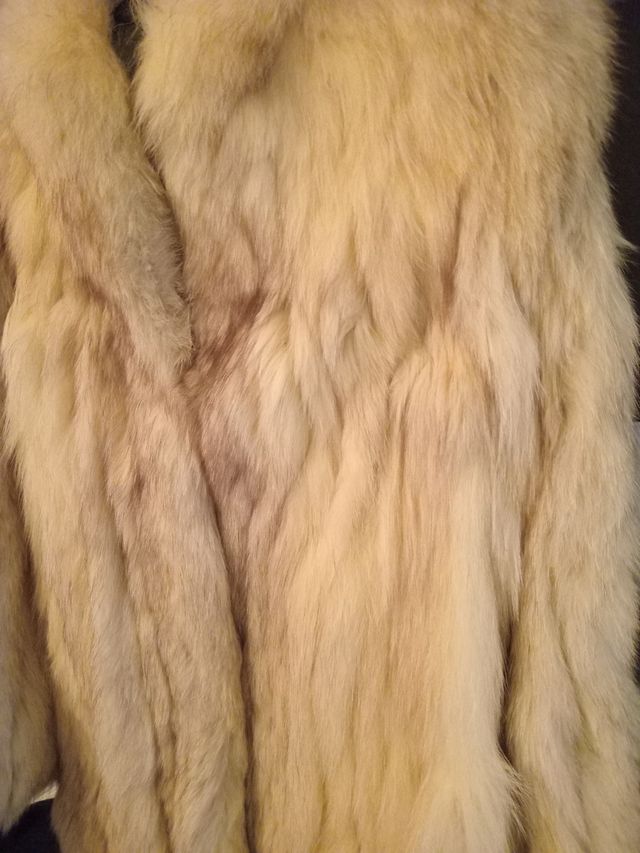 Giubbotto in pelliccia di volpe bianca