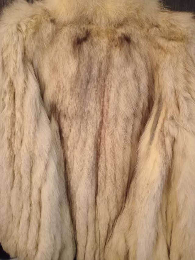 Giubbotto in pelliccia di volpe bianca