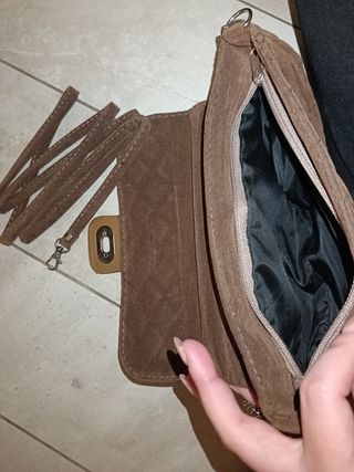 Borsetta pochette piccola vintage  marrone scamosc