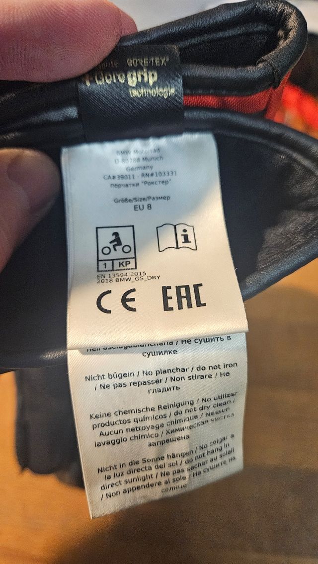 GUANTES BMW GS DRY ROJOS GORO TEX T-8