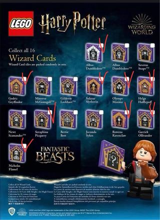 Wizard cards lego harry potter